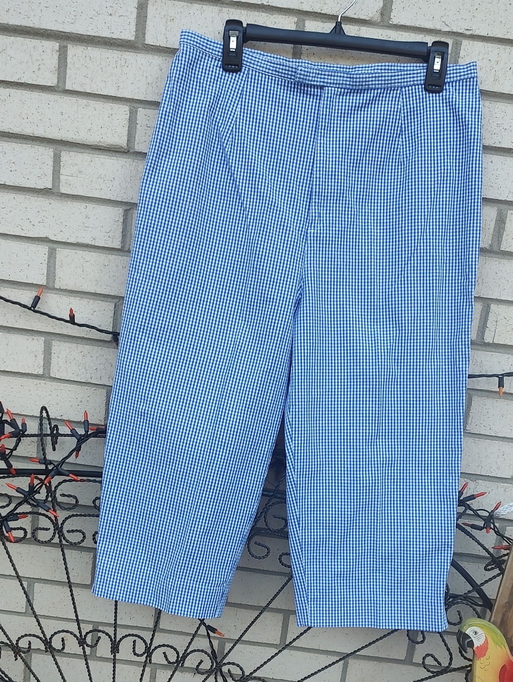 Kim Rogers Blue/ White Capris Pants